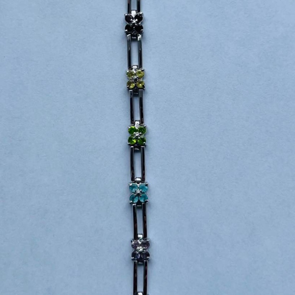 Authentic Elegant Multi-Color Gemstone Bracelet